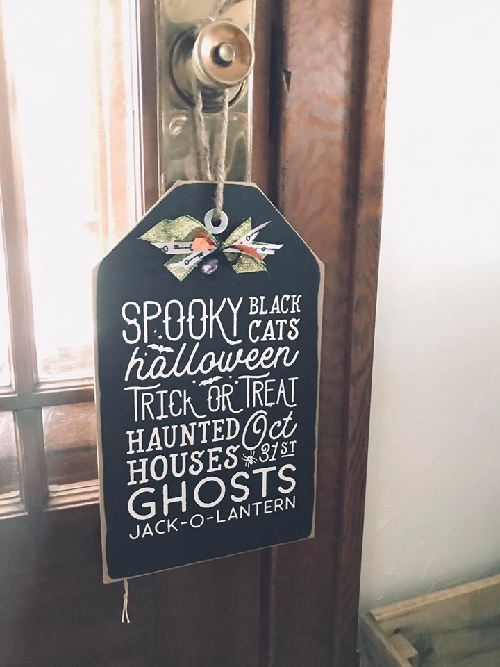 Halloween Chalk Couture Style - Door Tag 